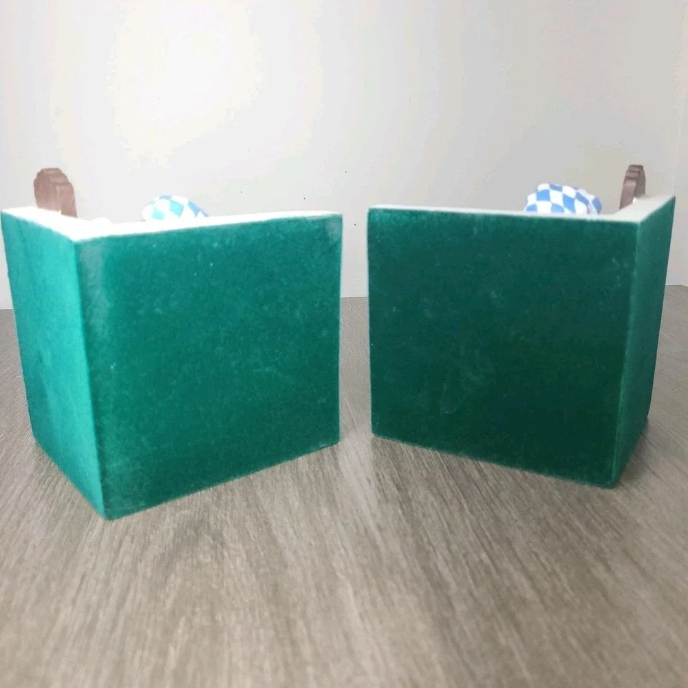Vintage Little Jack Horner Bookends 3D Nursery Rhyme Resin 4x4